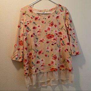 LC Lauren Conrad Floral Sweater